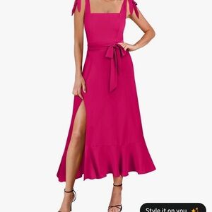 Elegant Pink Sleeveless Dress